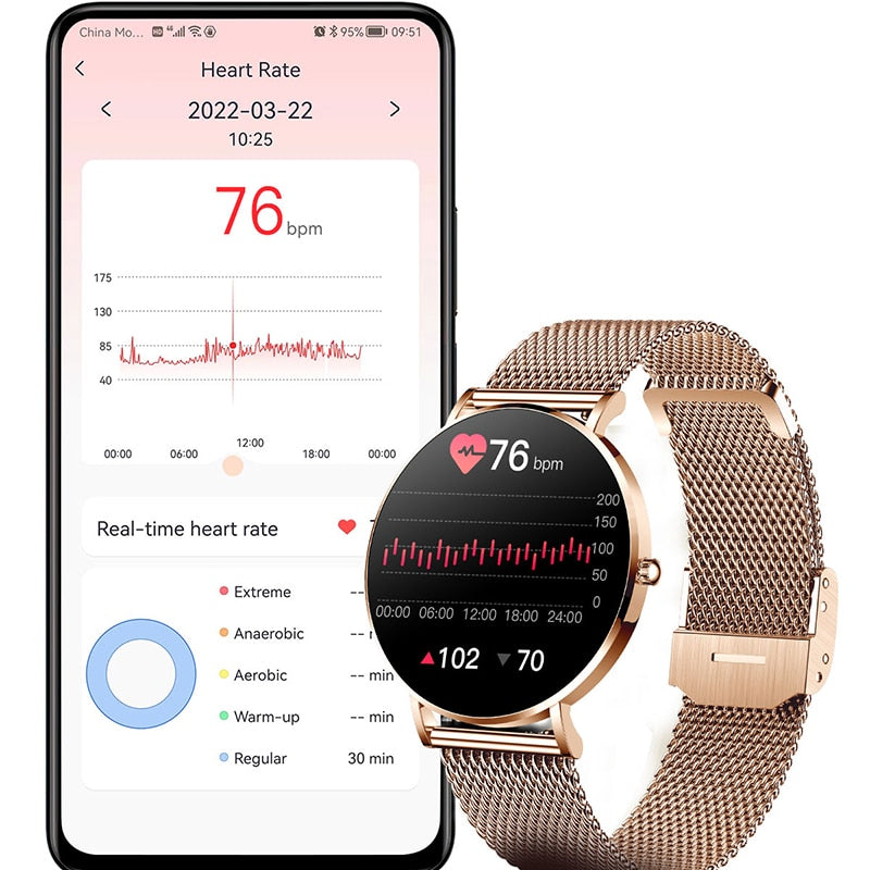 SurvSant - La Montre Connectée Élégante pour femme qui surveille votre santé